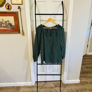 Old Navy Green Long Sleeve Blouse